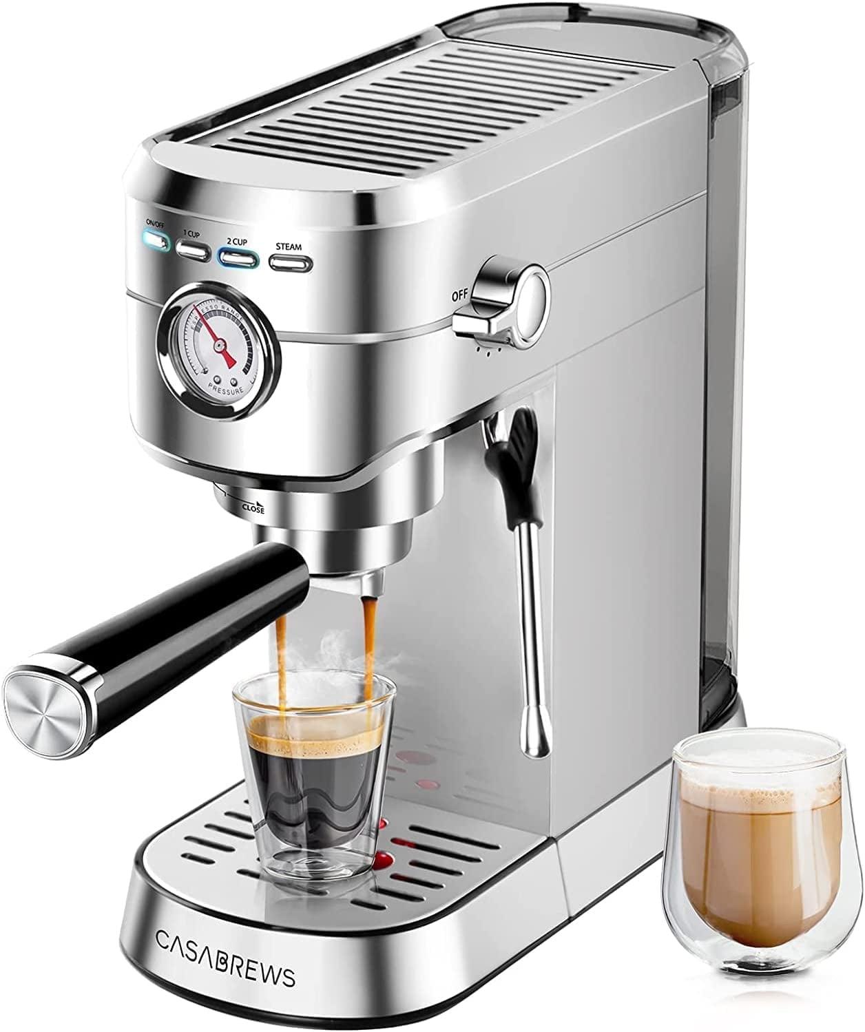 CASABREWS CASABREWS CM5418 20 Bar Espresso Machine Coffee Maker W/ Powerful Steam Wand Stainless Steel