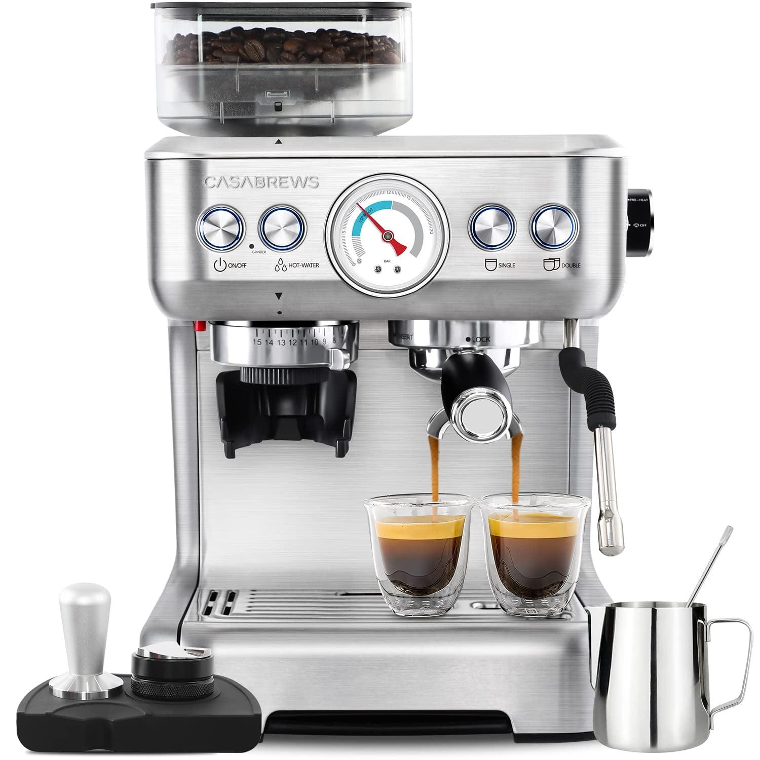 CASABREWS All-in-One Espresso Machine with Grinding Memory Function