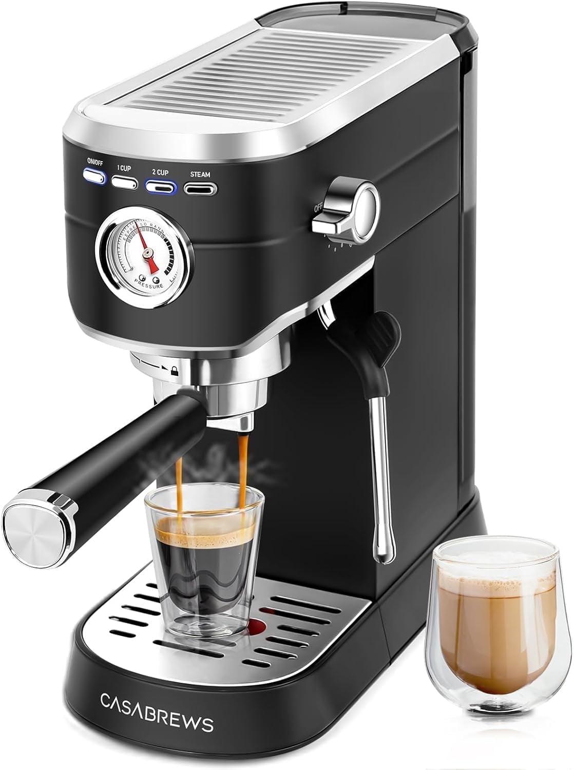 CASABREWS CASABREWS CM5418 20 Bar Espresso Machine Coffee Maker W/ Powerful Steam Wand Stainless Steel