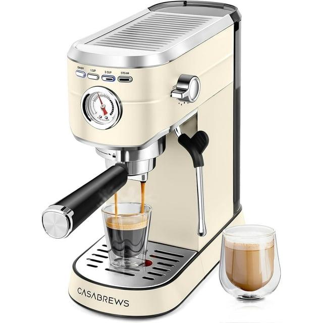Casabrews CASABREWS CM5418 20 Bar Espresso Machine Coffee Maker W/ Powerful Steam Wand Stainless Steel