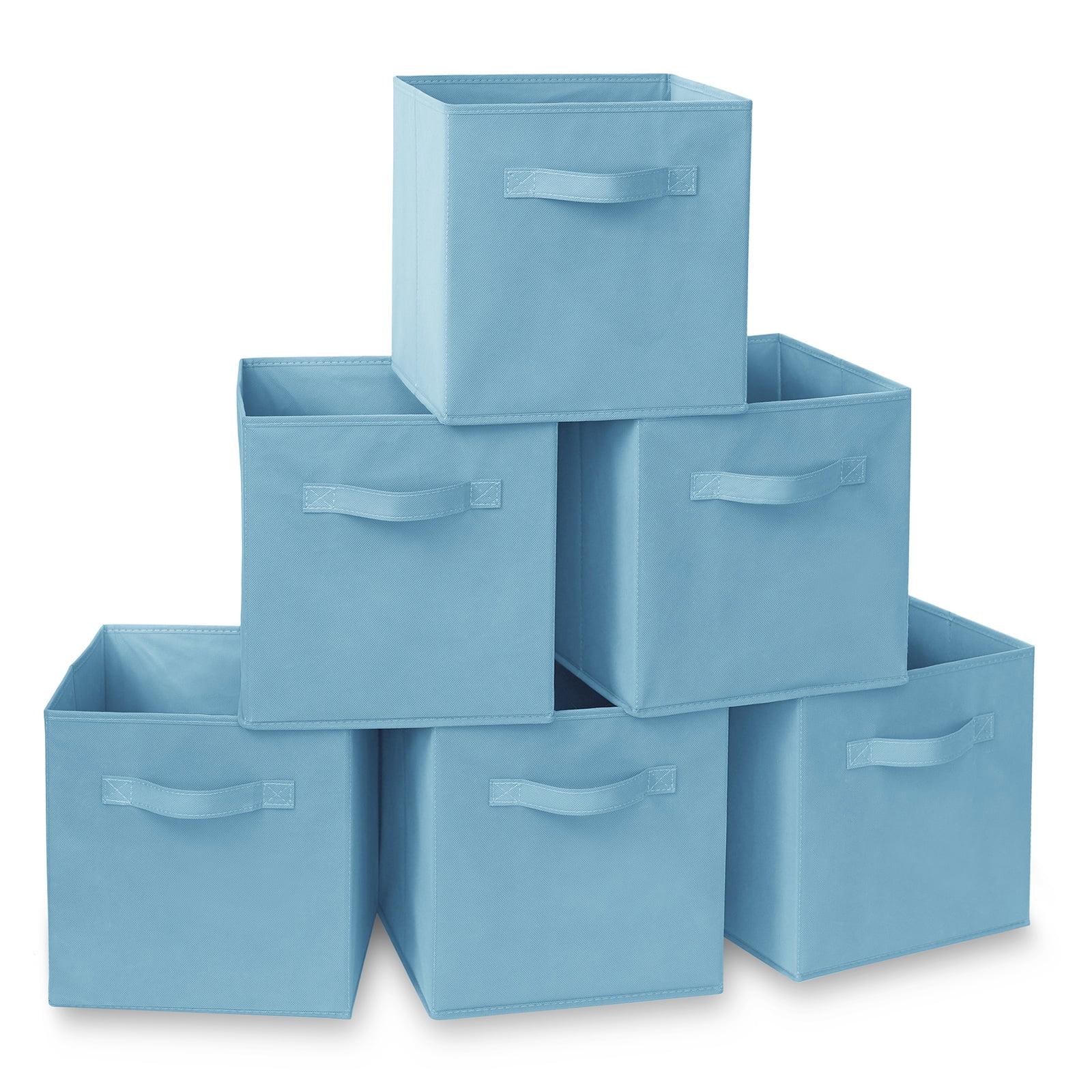 Casafield 10.5" L x 10.5" W x 11" H Collapsible Fabric Cube Storage Bins (Set of 6)