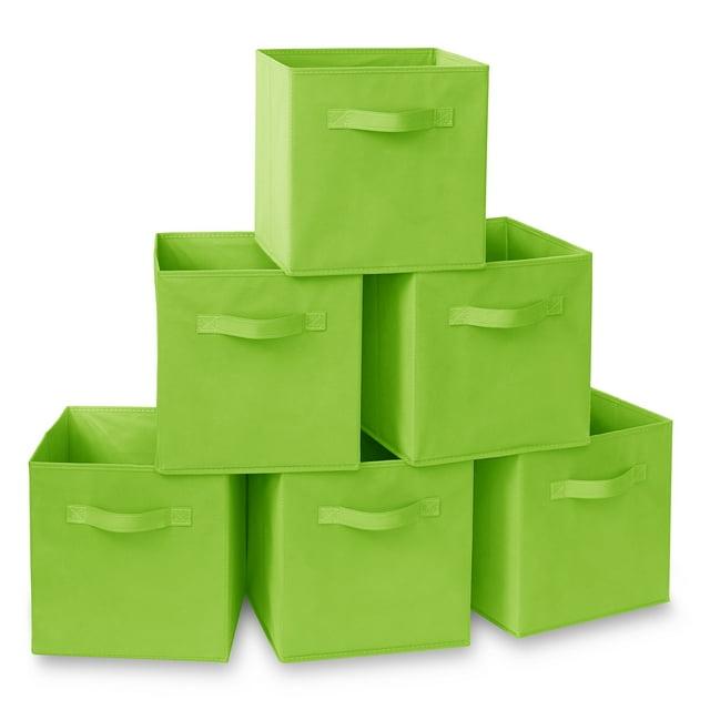 Casafield 10.5" L x 10.5" W x 11" H Collapsible Fabric Cube Storage Bins (Set of 6)