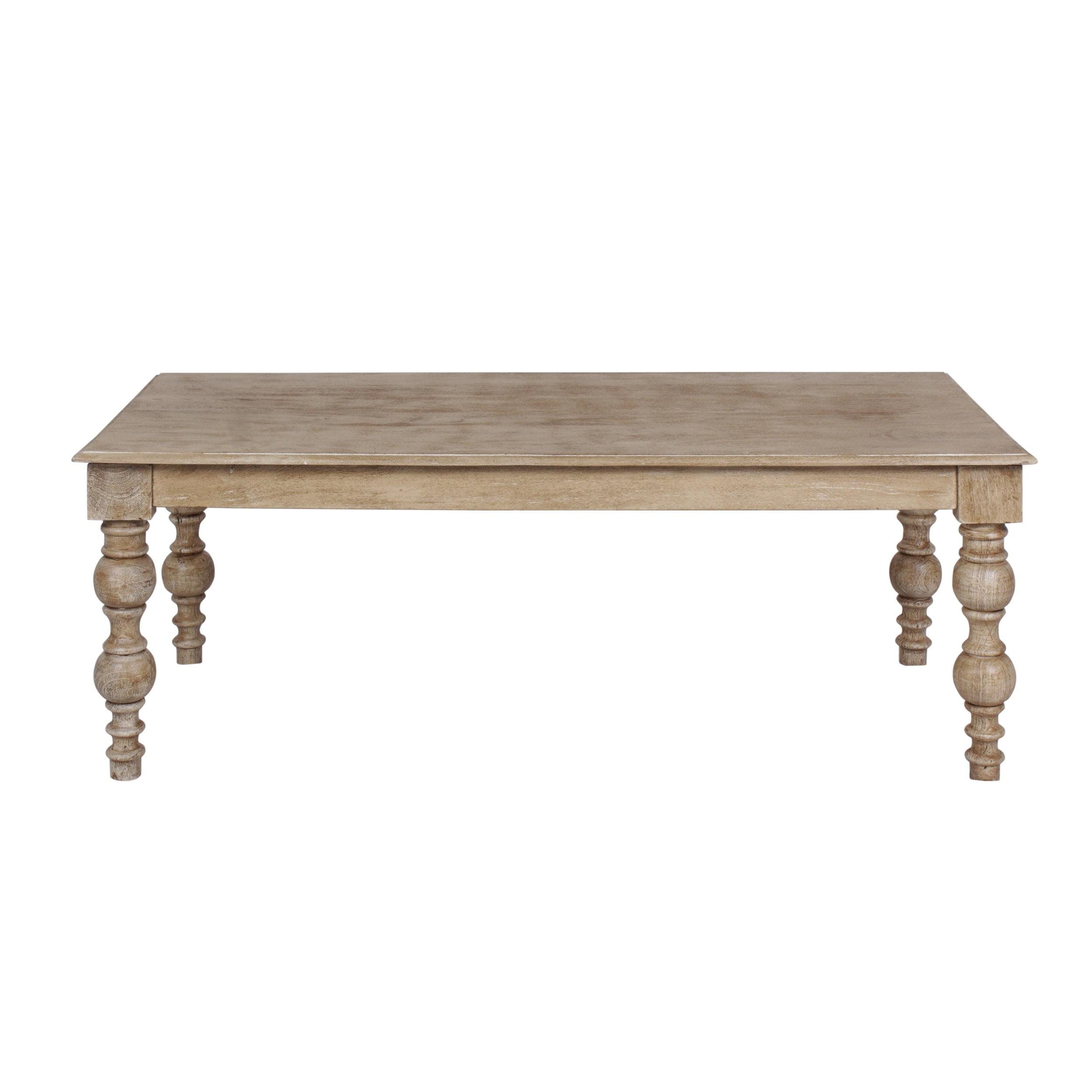 Rustic French-Country 18" Mango Wood Coffee Table in Natural