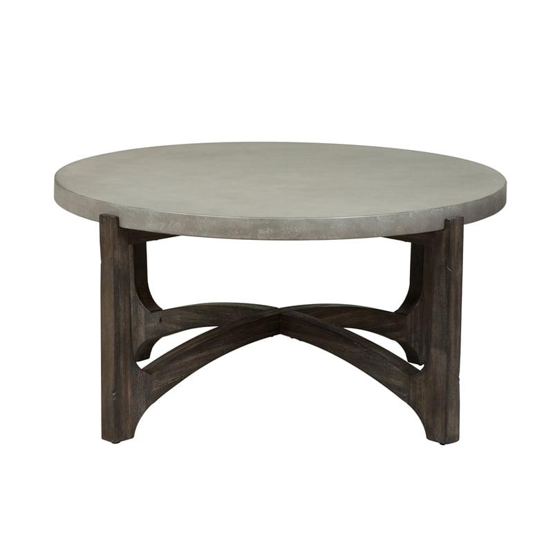 Cascade Dark Brown 3-Piece Concrete Top Table Set