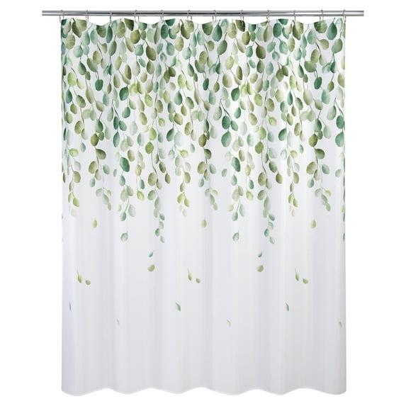 Cascade Shower Curtain - Allure Home Creations: Ombre Botanical Design, Polyester, Machine Washable