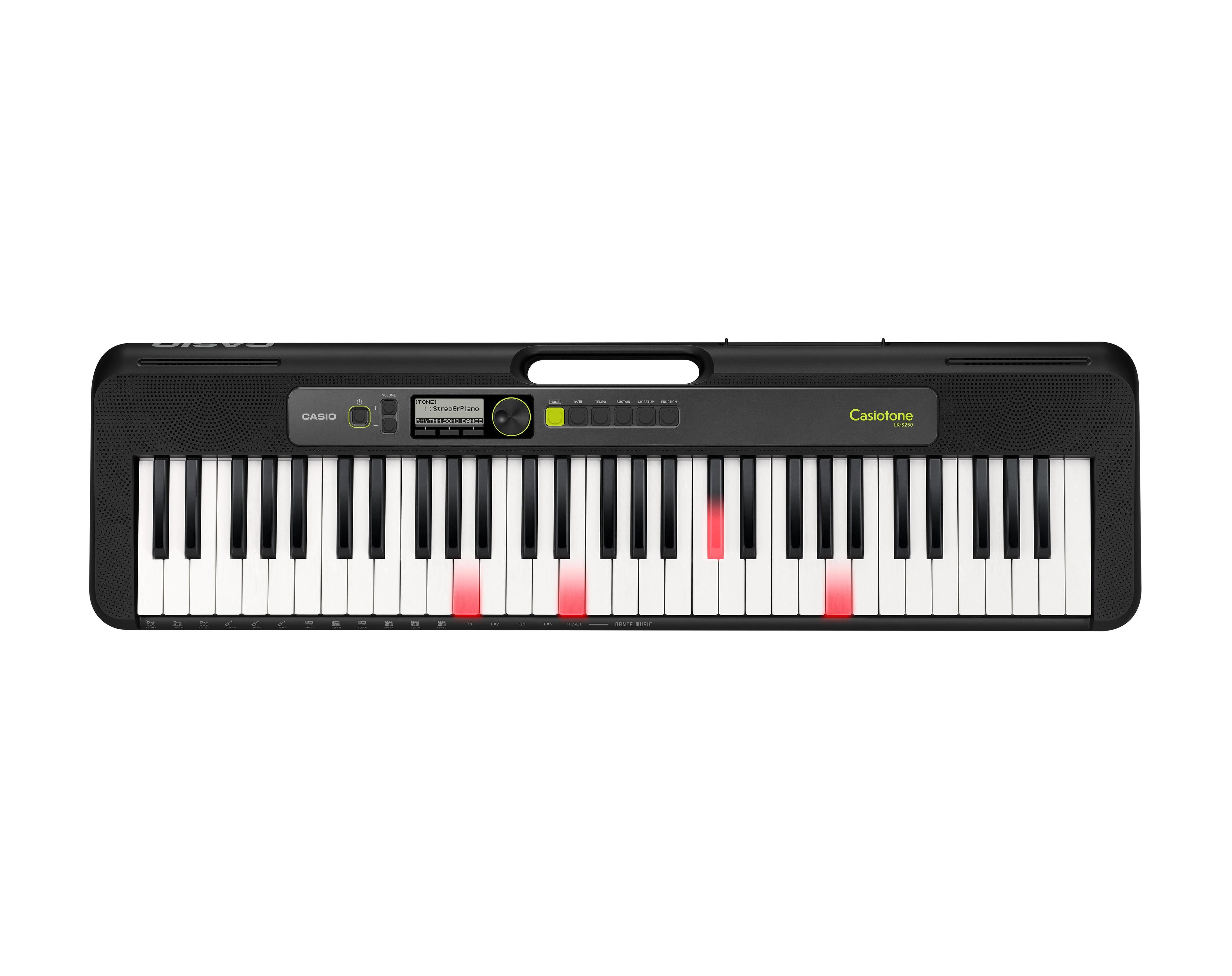 Casio Casiotone LK-S250 Lighted 61-Key Digital Keyboard Black