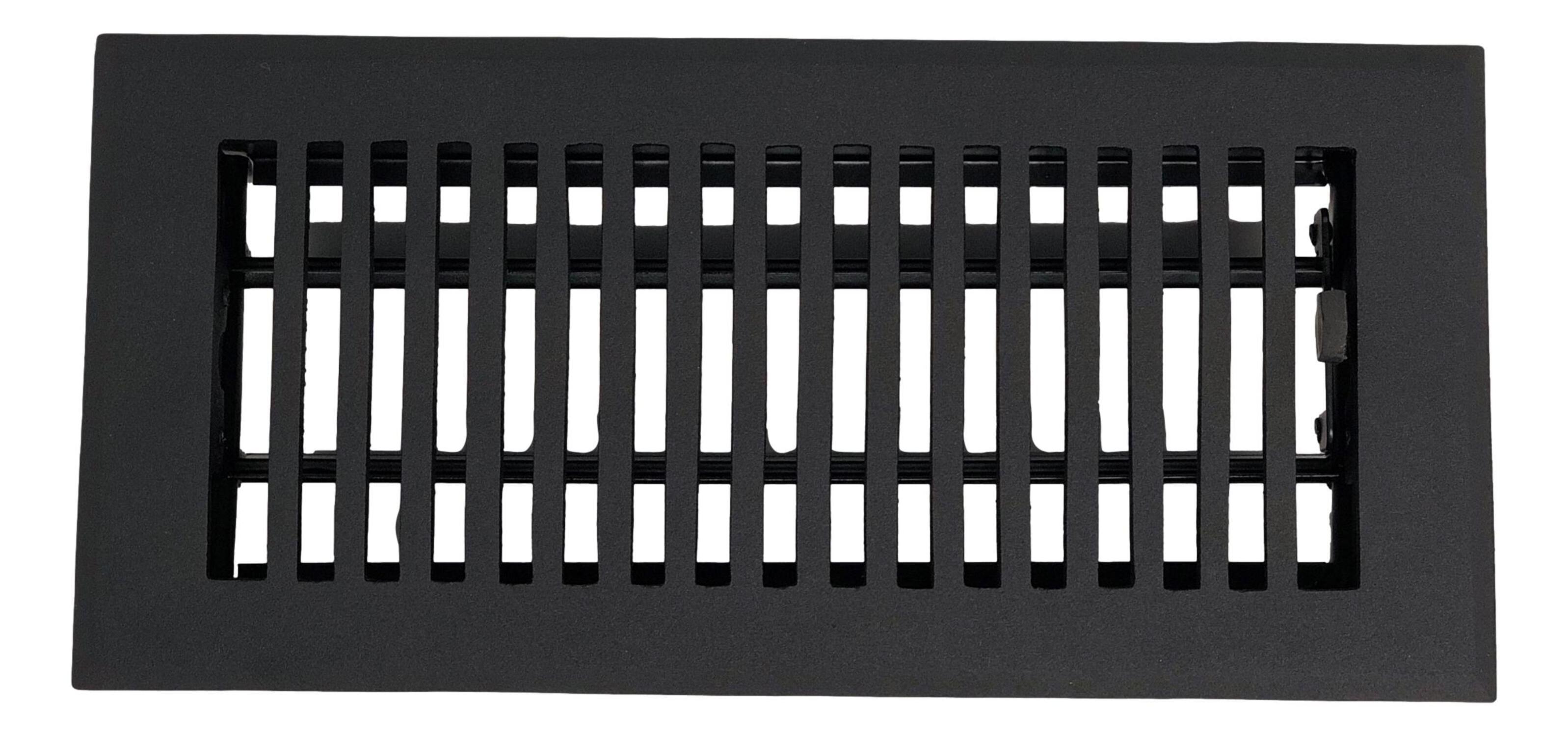 Madelyn Carter Black Contemporary Floor Register and Wall Register