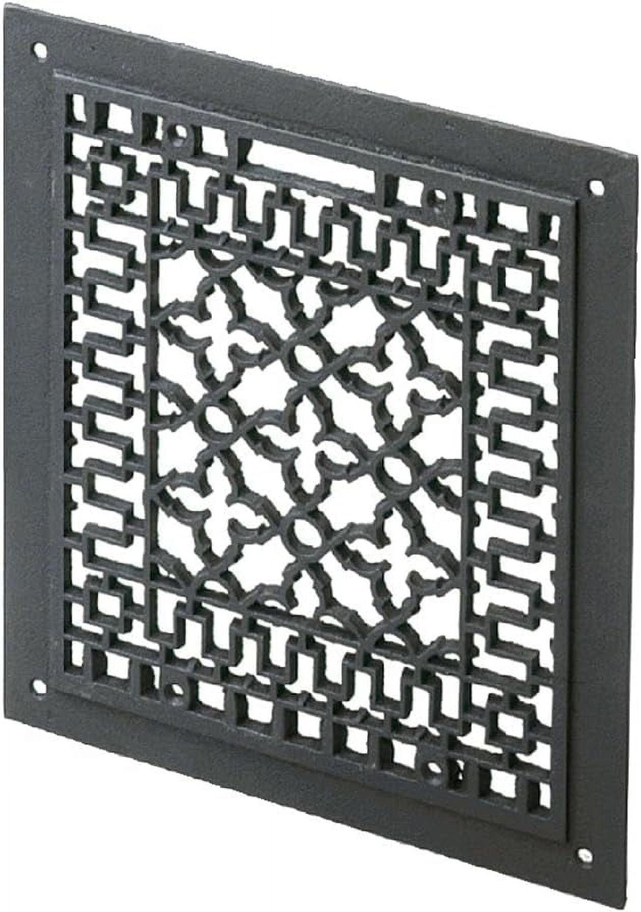 Cast Iron Floor Grate Grille, Black