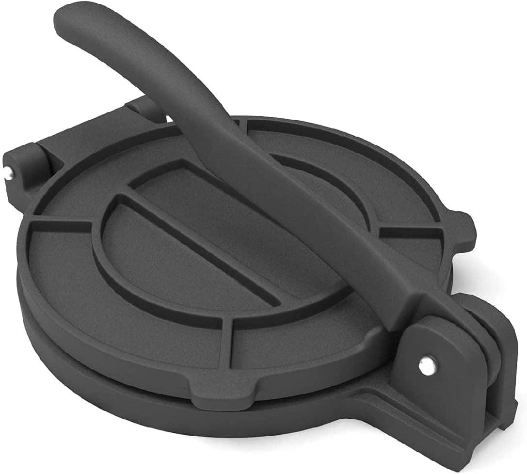 Heavy Duty Black Cast Iron 10-Inch Tortilla Press with Foldable Handle