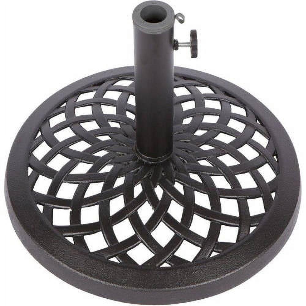 Black Cast Iron 17.7" Decorative Umbrella Base