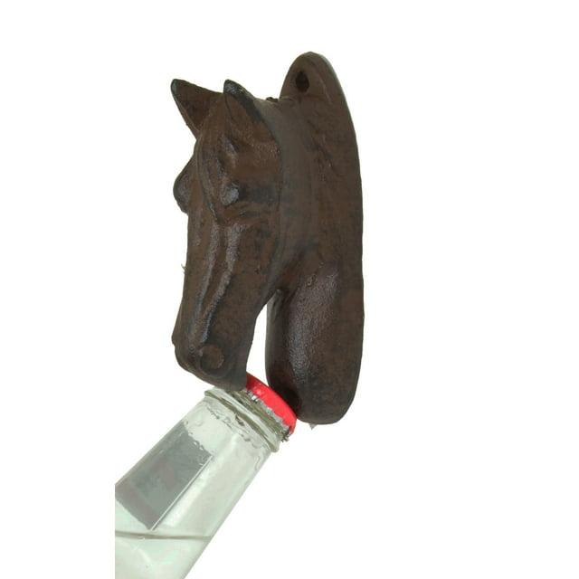 Cast Iron Western Cowboy Country Rustic Horse Head Wall Beer Bottle Cap Opener