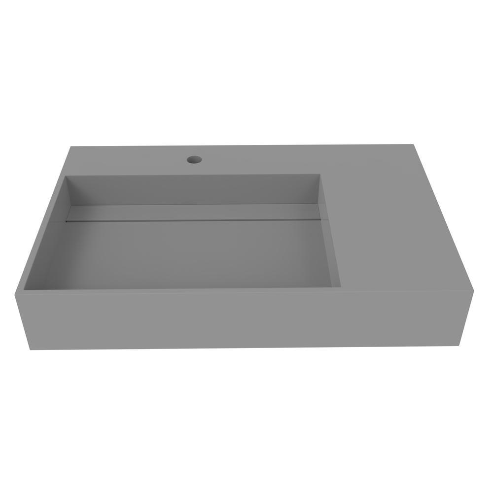 Juniper 30" Wall Mounted Bathroom Sink With Left Basin