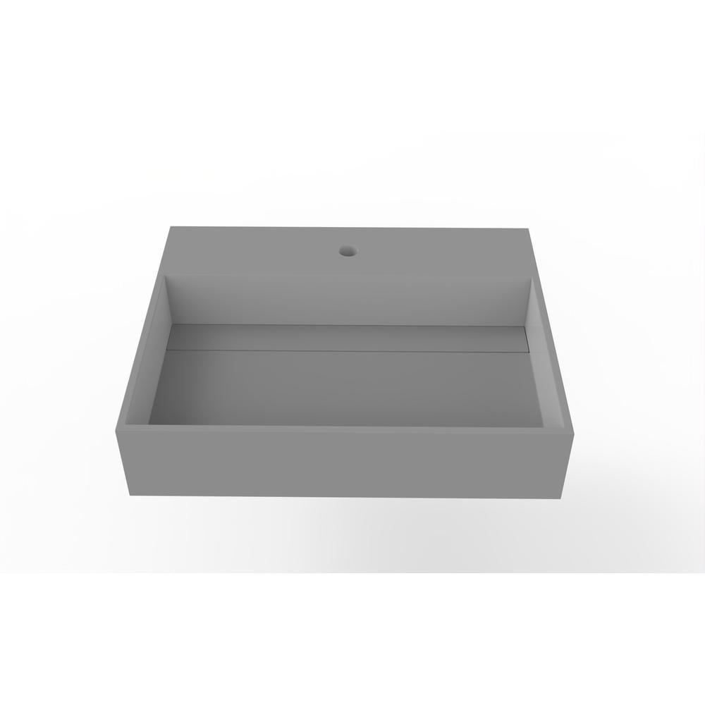 Juniper 24" Floating Minimalist Bathroom Sink with Concealed Drain