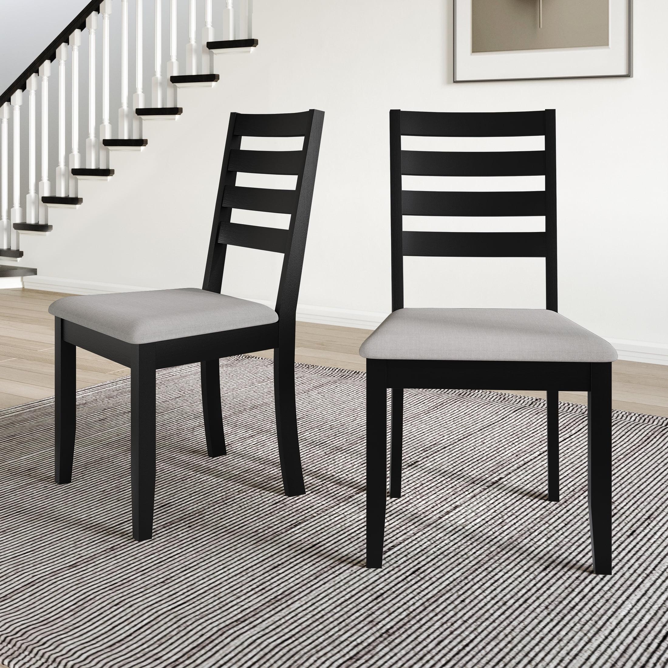 Coaster Home Furnishings Newport Ladder Back Dining Side Chair Black (Set of 2)