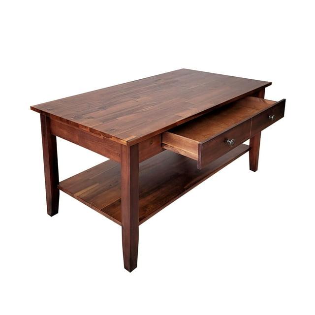 Casual Contemporary Living Solid Acacia Coffee Table - Mahogany
