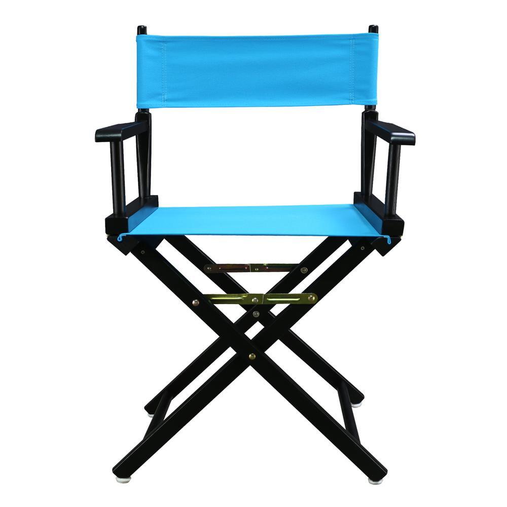 Casual Home 18" Director's Chair Black Frame-Turquoise Canvas