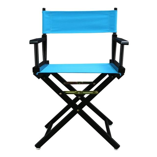 Casual Home 18" Director's Chair Black Frame-Turquoise Canvas