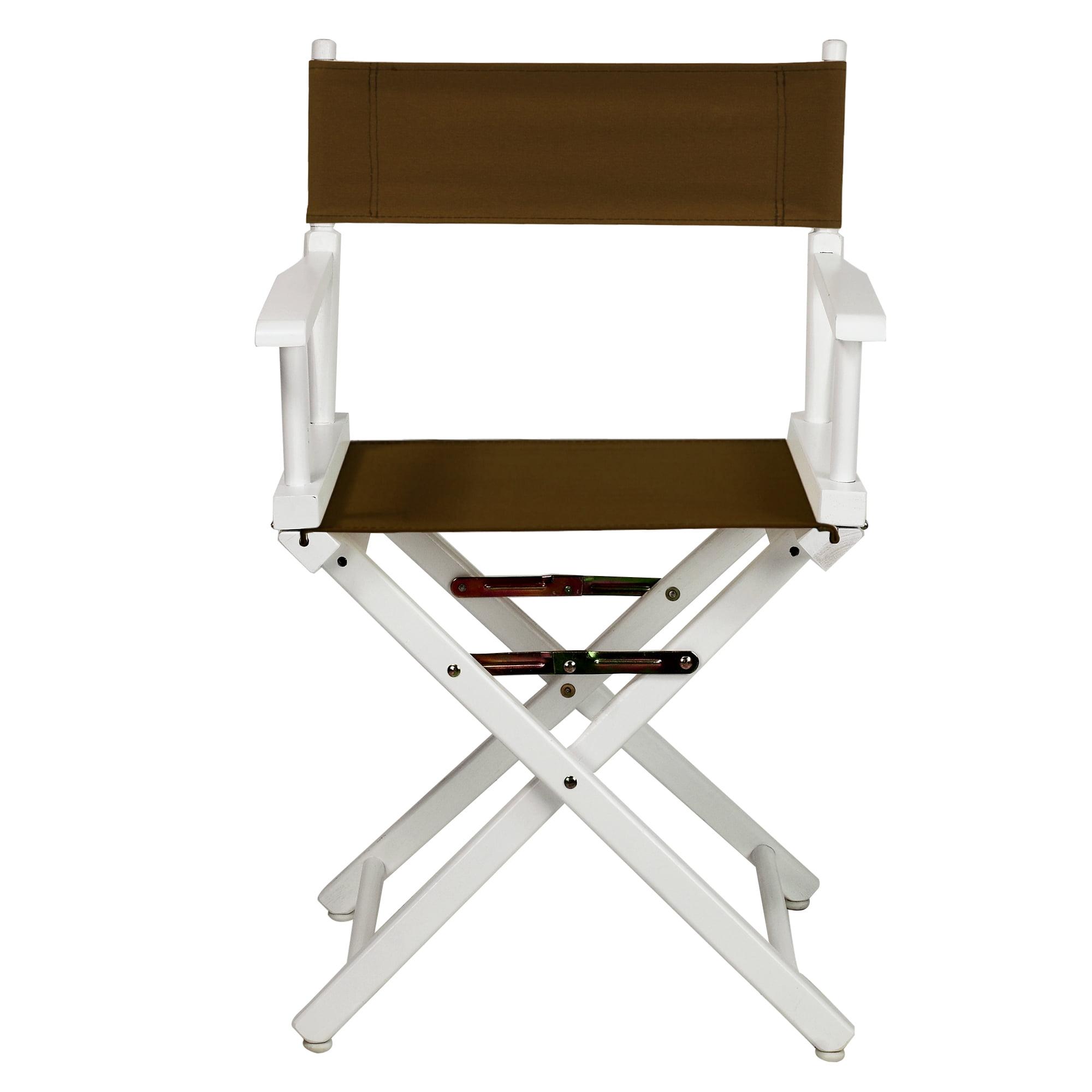 Casual Home 18" Director's Chair White Frame w. Brown Canvas