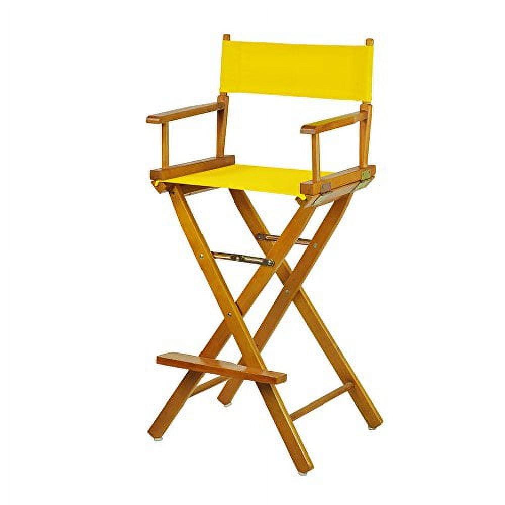 Honey Oak 30" Director's Chair with Gold Canvas