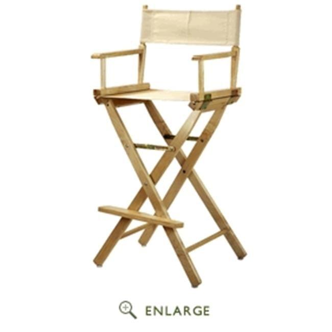 Casual Home 30" Director's Chair Natural Frame-Natural/Wheat Canvas