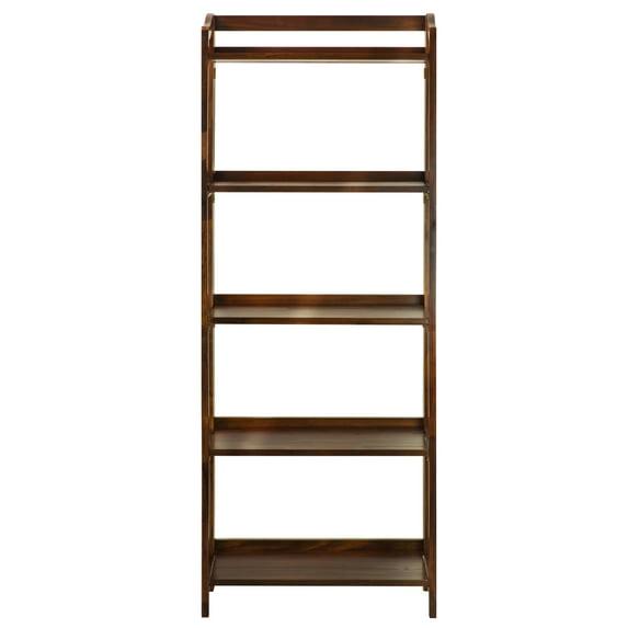 Casual Home Stratford Folding Bookcase-Color:Warm Brown,Size:5-Shelf