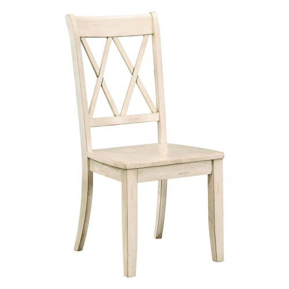 Lexicon Janina Contemporary Wood Dining Room Side Chair in White (Set of 2)