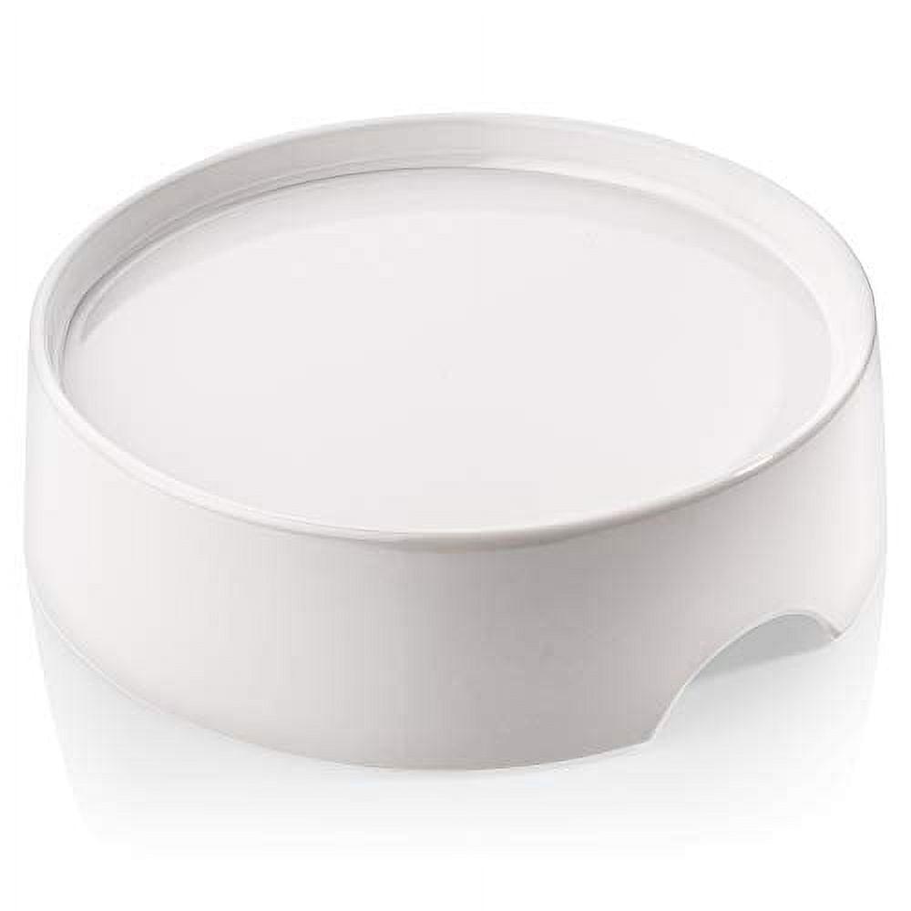 CatGuru Food Table for Cat Bowl, Marshmallow
