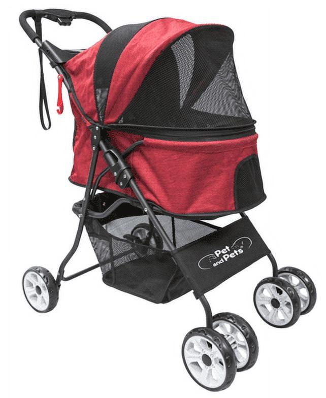 Catalina Red Robin Pet Stroller with Mesh Windows