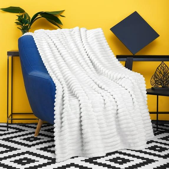 Fleece Throw Blanket for Couch, Super Soft Fuzzy Plush Blanket for Adults and Kids