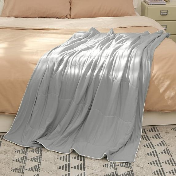 Catalonia Reversible Cooling Blanket, Lightweight Summer Comforter for Hot Sleepers, Silky Soft Summer Duvet Throw Size, 50 x 60 inches, Soft Breathable