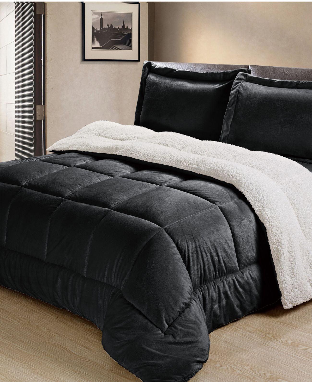 Ultra Plush Reversible Micro-Mink and Sherpa 3-Piece Comforter Set