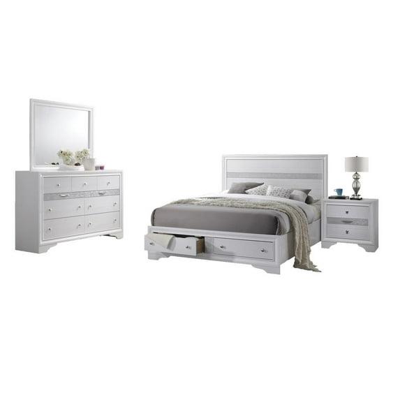 Catherine - Queen Platform Storage Bed, with 2 Drawer in the Footboard