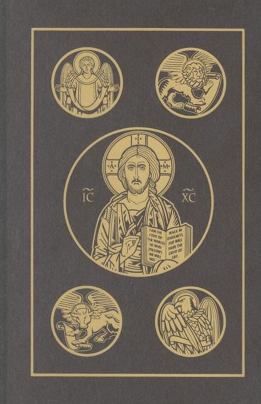 Black and Gold Hardcover Catholic Bible with Illustrations