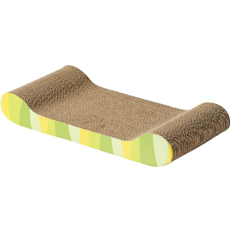Catit Style Scratcher with Catnip Jungle-Stripe Lounge Cat Scratching Pad