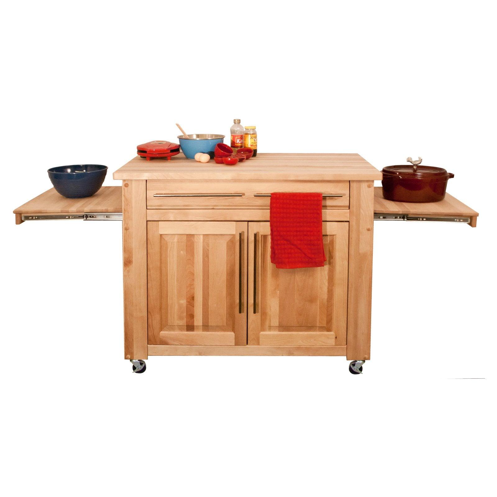 Ermengarda Solid Wood Kitchen Cart