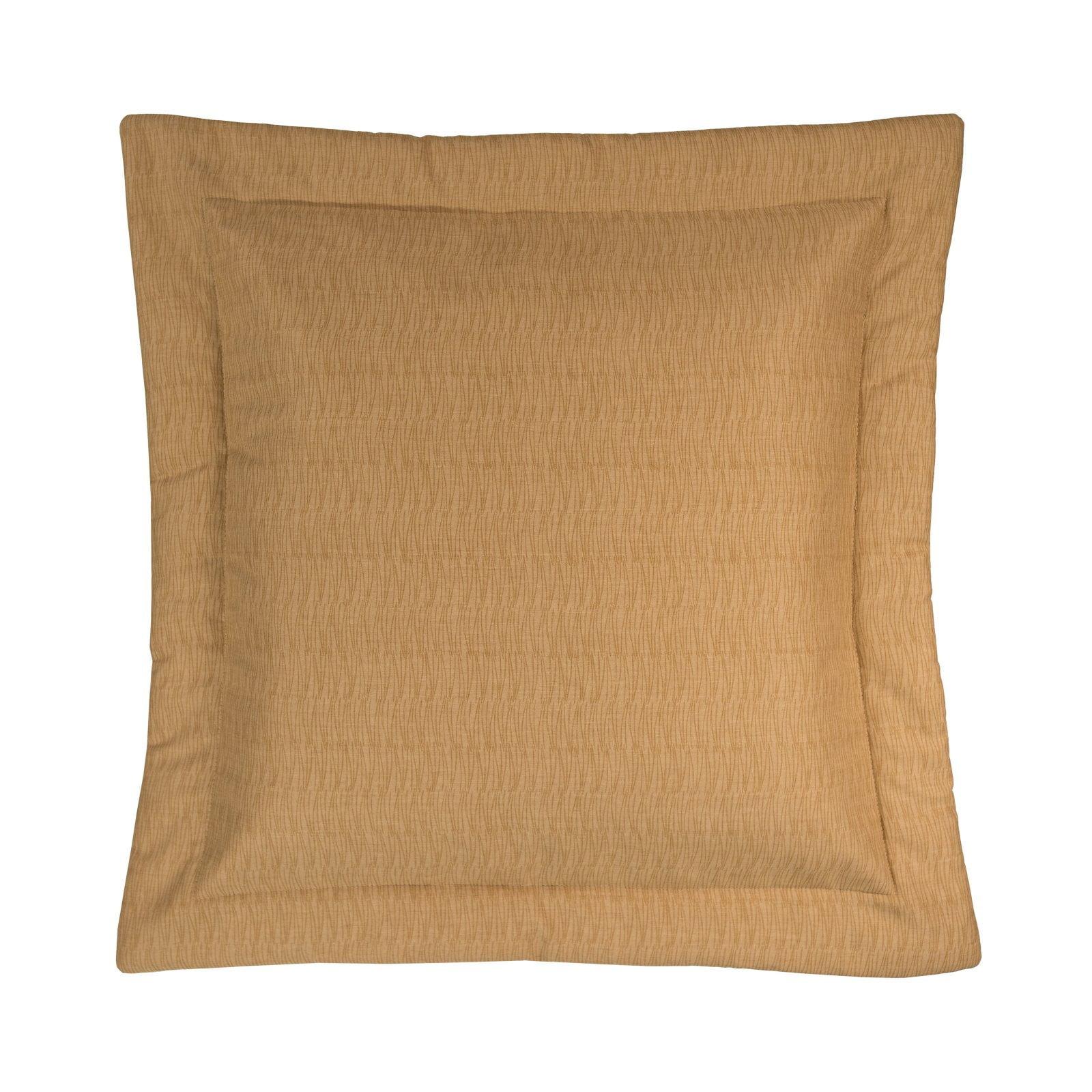 Golden Grass Cotton Euro Pillow Sham with Flanged Edges