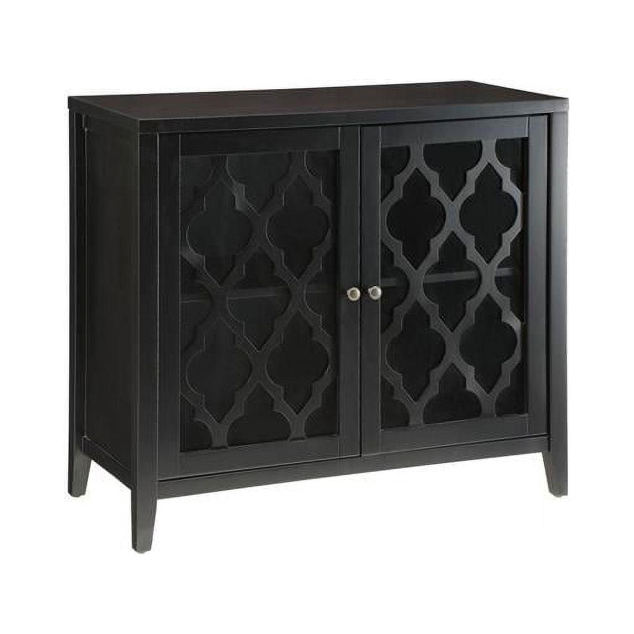 ACME Ceara Storage Console Table with Door in Black