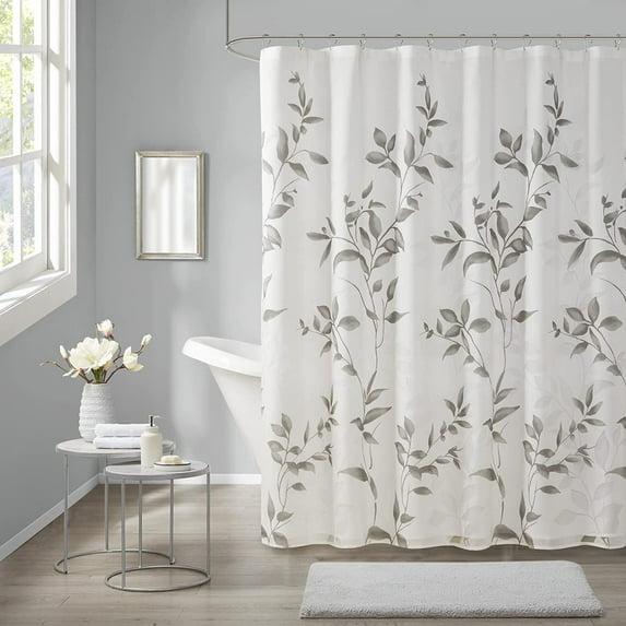 Madison Park Trent Botanical Burnout Floral Printed Shower Curtain
