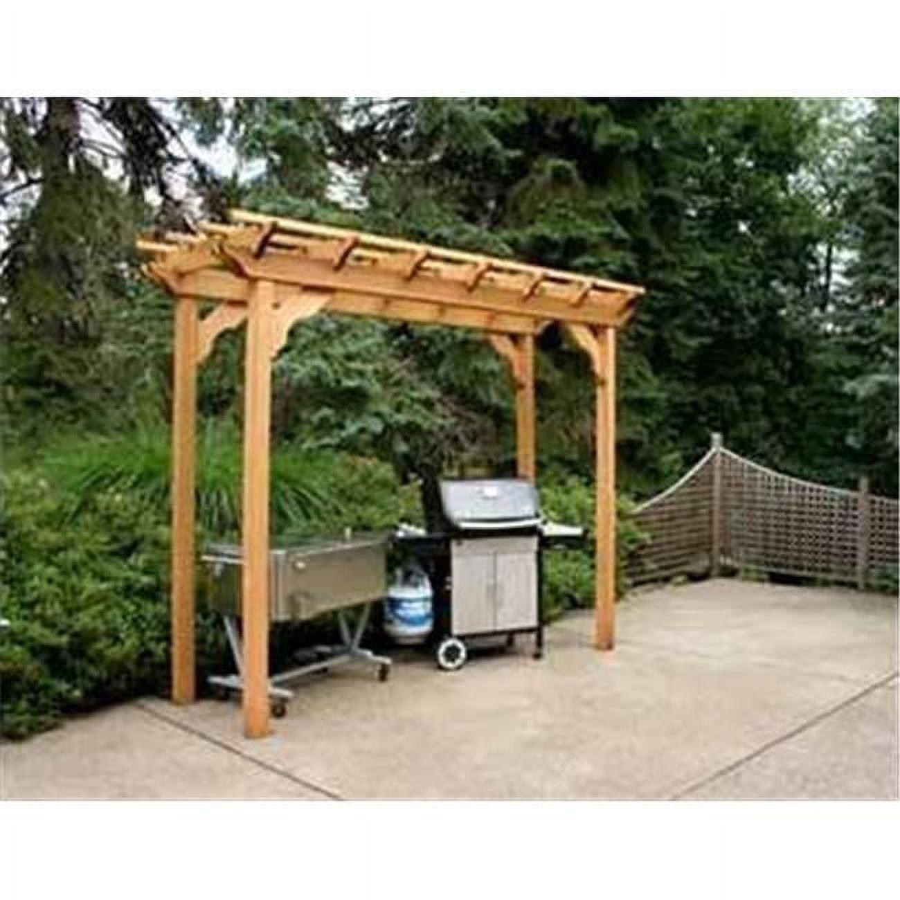 Cedar 3' x 10' Outdoor Pergola with Zinc Plated Steel Hardware