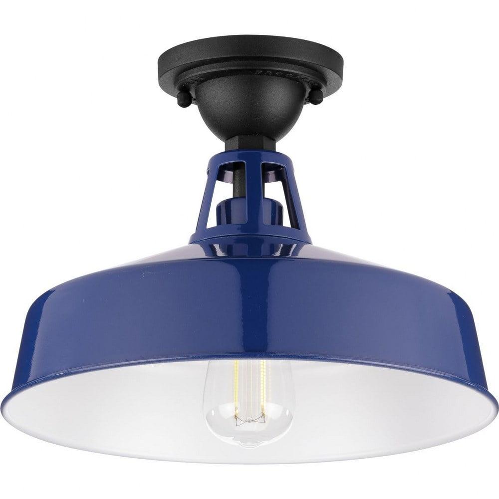 Progress Lighting - One Light Semi Flush Mount - Outdoor - Cedar Springs -