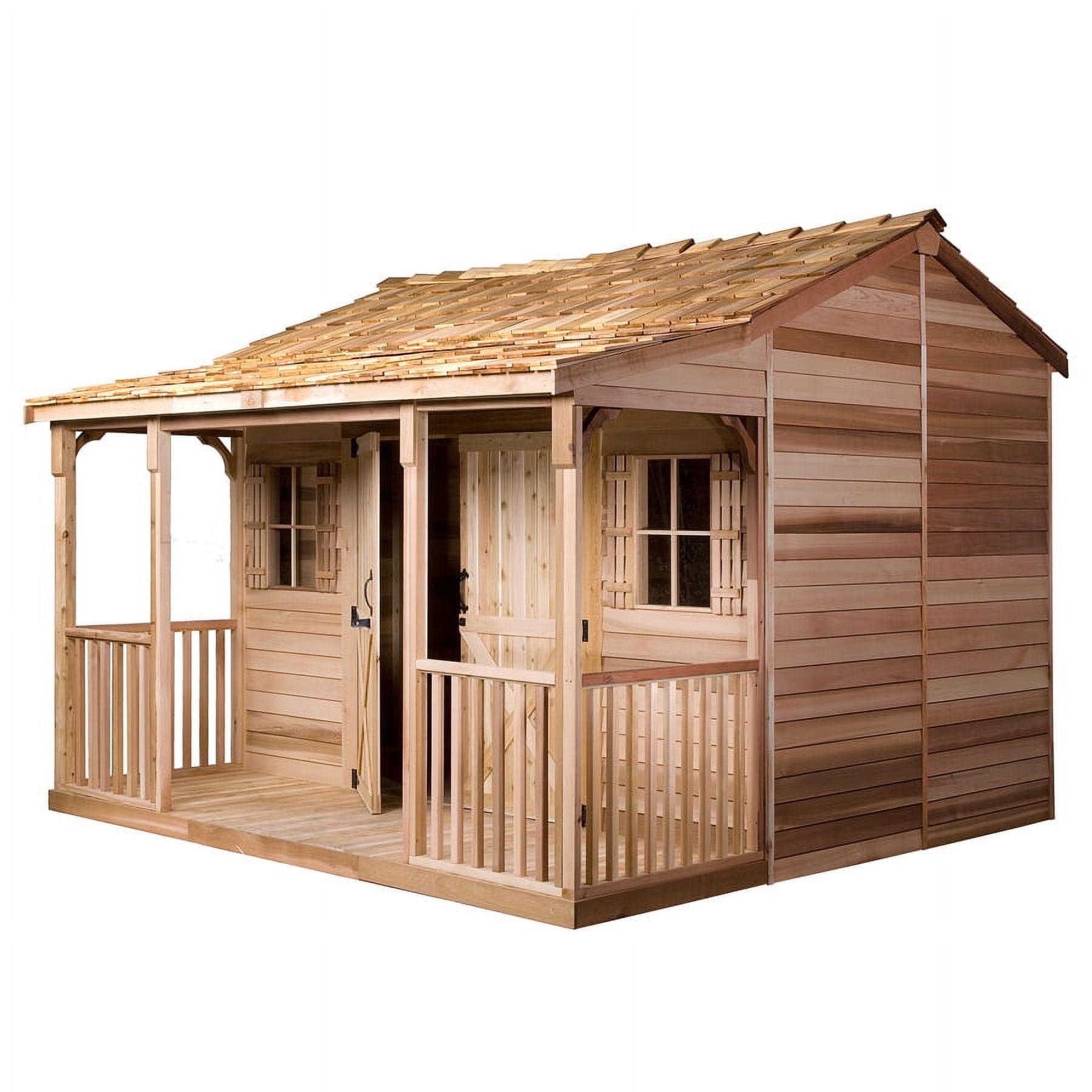 Western Red Cedar 12x14 RanchHouse Garden Shed with Windows