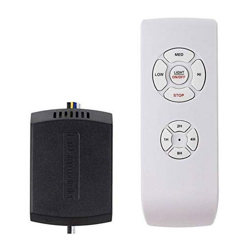 Compact White Plastic Ceiling Fan Remote Control Kit