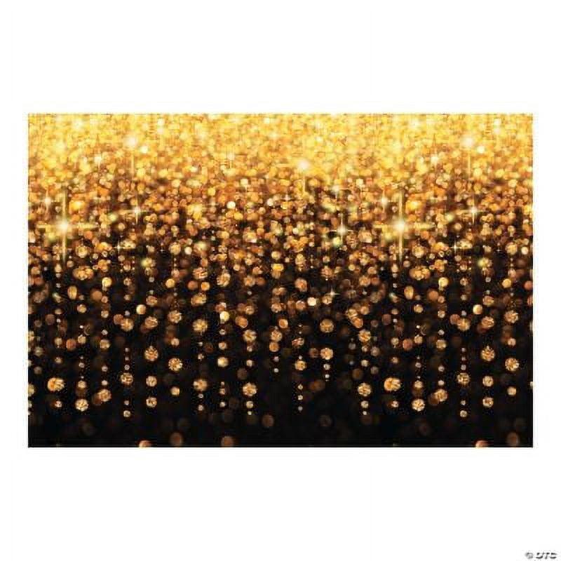 Golden Celebration Lights Photo Backdrop Banner