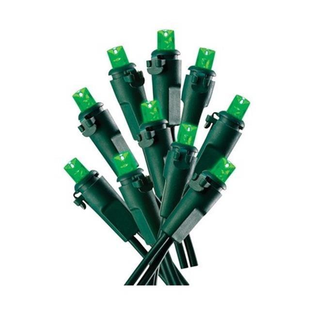 Celebrations LED Micro/5mm Green 100 ct String Christmas Lights 24.5 ft.