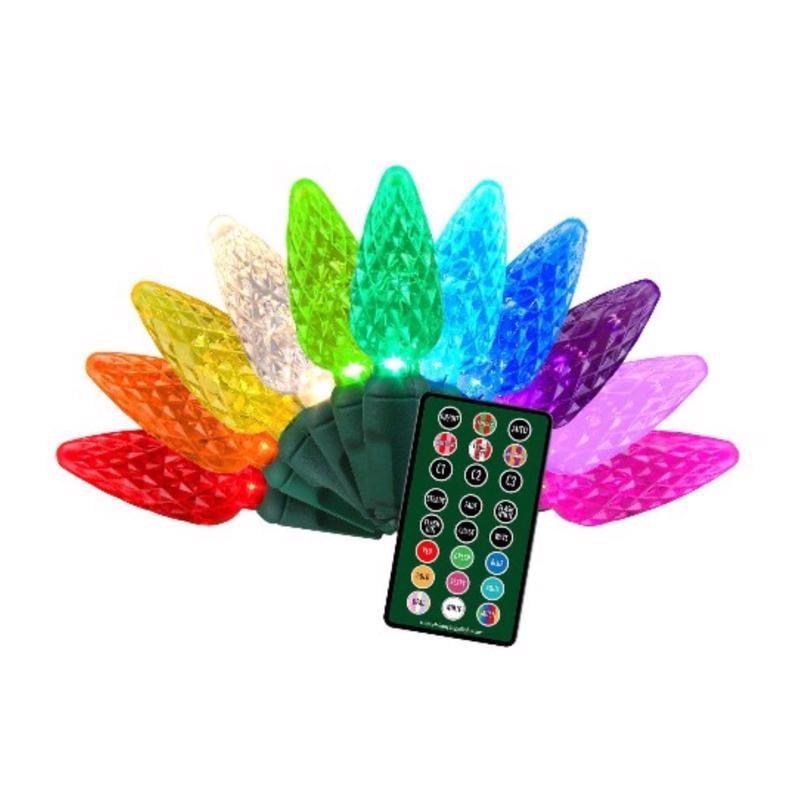 Celebrations Platinum LED C9 RGBWSC9A 25 ct String Christmas Lights