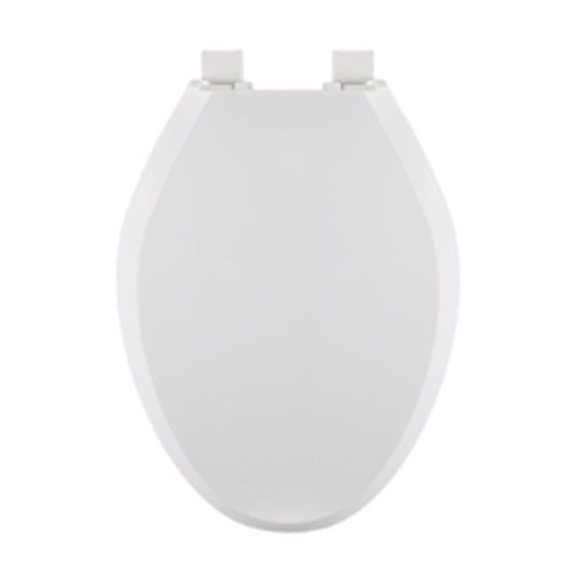 Centoco Elongated Closed Front White Plastic Toilet Seat with Slow Close
