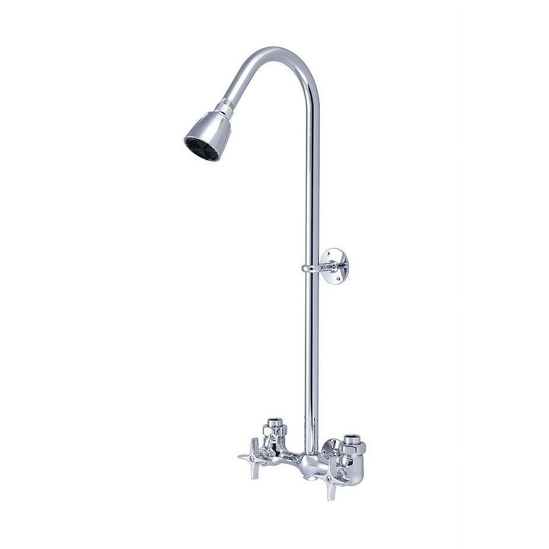 Chrome Dual Handle Wall Mounted Shower Set