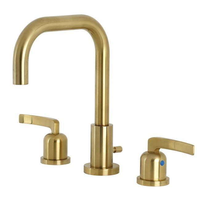 Centurion 11" Brushed Brass Widespread Bathroom Faucet with Pop-Up Drain