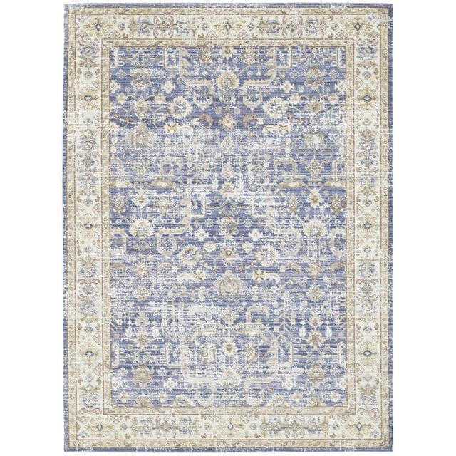 Amer Rug CEN62608 Century Bordered Runner Rug, Lavender Ivory - 2 ft. 6 in. x 8 ft.