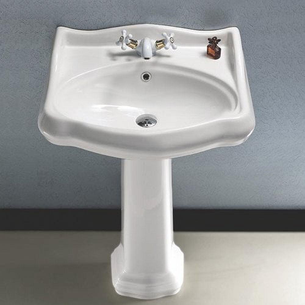 CeraStyle By Nameeks 1837 White Ceramic Specialty Bathroom Sink with Overflow